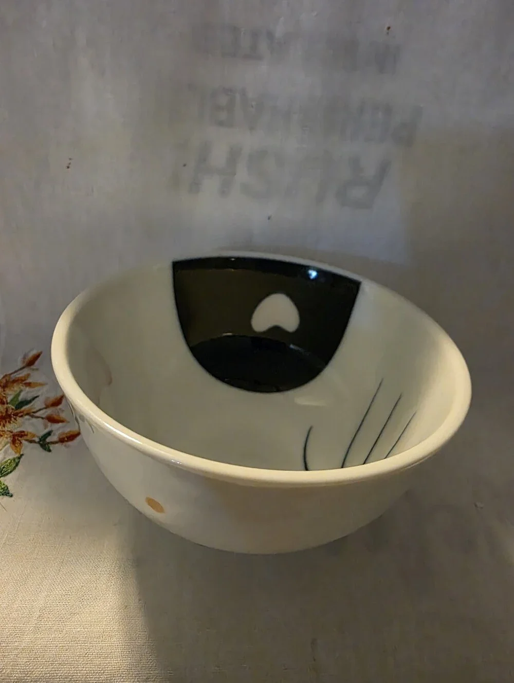 Vintage Aika Porcelain Cat Face Small Bowl